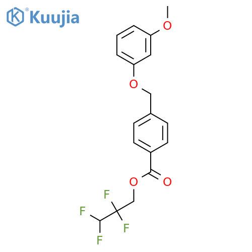 2,2,3,3-tetrafluoropropyl 4-[(3-methoxyphenoxy)methyl]benzoate structure