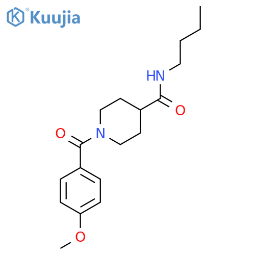 4-Piperidinecarboxamide, N-butyl-1-(4-methoxybenzoyl)- structure