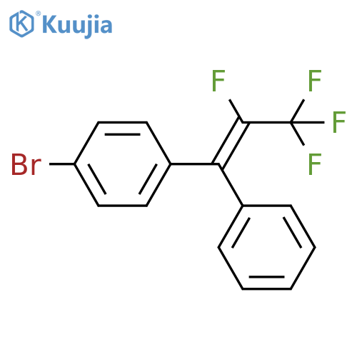 Benzene, 1-bromo-4-[(1Z)-2,3,3,3-tetrafluoro-1-phenyl-1-propenyl]- structure