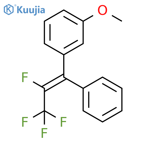 Benzene, 1-methoxy-3-[(1Z)-2,3,3,3-tetrafluoro-1-phenyl-1-propenyl]- structure