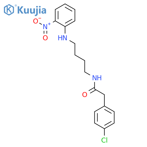 Benzeneacetamide, 4-chloro-N-[4-[(2-nitrophenyl)amino]butyl]- structure