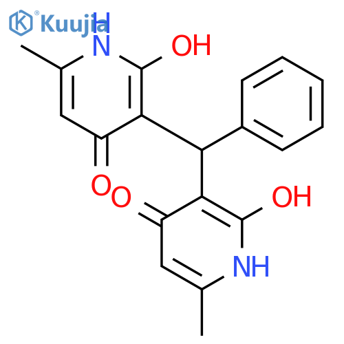 4-hydroxy-3-(4-hydroxy-6-methyl-2-oxo-1,2-dihydropyridin-3-yl)(phenyl)methyl-6-methyl-1,2-dihydropyridin-2-one structure