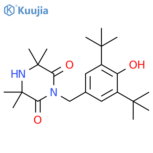 2,6-Piperazinedione, 1-[[3,5-bis(1,1-dimethylethyl)-4-hydroxyphenyl]methyl]-3,3,5,5-tetramethyl- structure