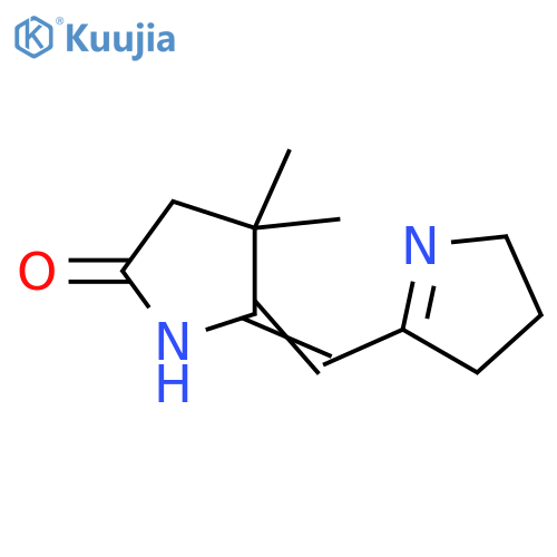 2-Pyrrolidinone, 5-[(3,4-dihydro-2H-pyrrol-5-yl)methylene]-4,4-dimethyl- structure