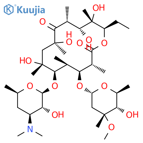 (3R,4S,5S,6R,7R,9S,11R,12R,13S,14R)-6-[(2S,3R,4S,6R)-4-(Dimethylamino)-3-hydroxy-6-methyloxan-2-yl]oxy-14-ethyl-7,9,12,13-tetrahydroxy-4-[(2R,4R,5S,6S)-5-hydroxy-4-methoxy-4,6-dimethyloxan-2-yl]oxy-3,5,7,9,11,13-hexamethyl-oxacyclotetradecane-2,10-dione structure