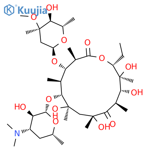 (3R,4S,5S,6R,7R,9R,11R,12R,13S,14R)-6-[(2S,3R,4S,6R)-4-(Dimethylamino)-3-hydroxy-6-methyloxan-2-yl]oxy-14-ethyl-7,9,12,13-tetrahydroxy-4-[(2R,4R,5S,6S)-5-hydroxy-4-methoxy-4,6-dimethyloxan-2-yl]oxy-3,5,7,9,11,13-hexamethyl-oxacyclotetradecane-2,10-dione structure