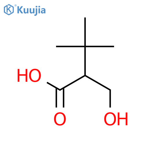 2-(hydroxymethyl)-3,3-dimethylbutanoic acid structure