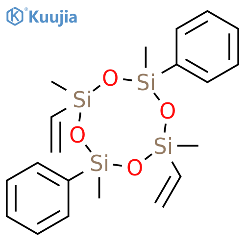 Cyclotetrasiloxane, 2,6-diethenyl-2,4,6,8-tetramethyl-4,8-diphenyl- structure