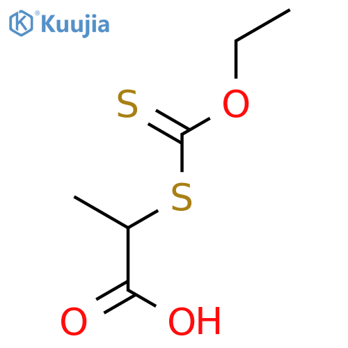 Propanoic acid, 2-[(ethoxythioxomethyl)thio]- structure