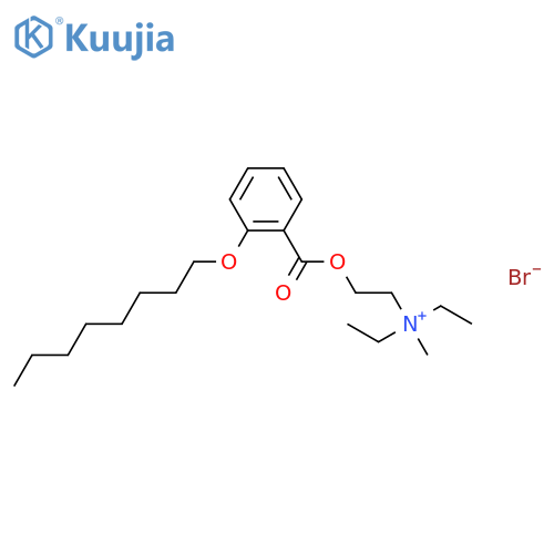 N,N-diethyl-N-methyl-2-({[2-(octyloxy)phenyl]carbonyl}oxy)ethanaminium bromide structure