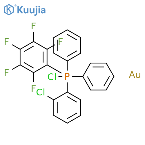 Gold, dichloro(pentafluorophenyl)(triphenylphosphine)- structure