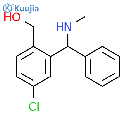 Benzenemethanol, 4-chloro-2-[(methylamino)phenylmethyl]- structure