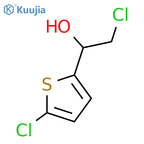 2-chloro-1-(5-chlorothiophen-2-yl)ethan-1-ol structure