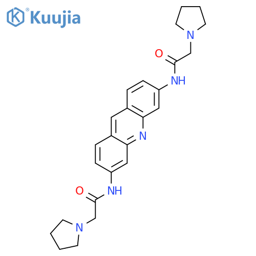 1-Pyrrolidineacetamide, N,N'-3,6-acridinediylbis- structure