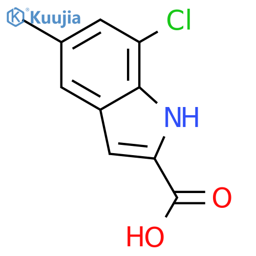 7-chloro-5-methyl-1H-Indole-2-carboxylic acid structure