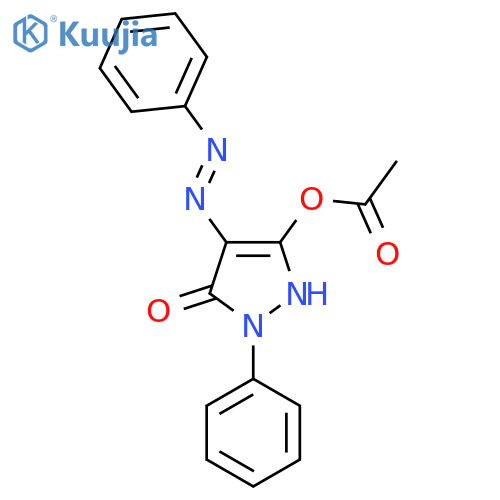 1H-Pyrazole-4,5-dione, 3-(acetyloxy)-1-phenyl-, 4-(phenylhydrazone) structure