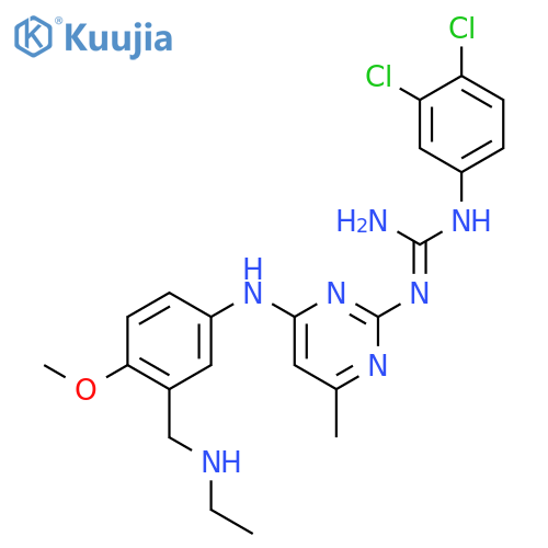 Guanidine, 1-(3,4-dichlorophenyl)-3-[4-[3-[(ethylamino)methyl]-p-anisidino]-6-methyl-2-pyrimidinyl]- structure