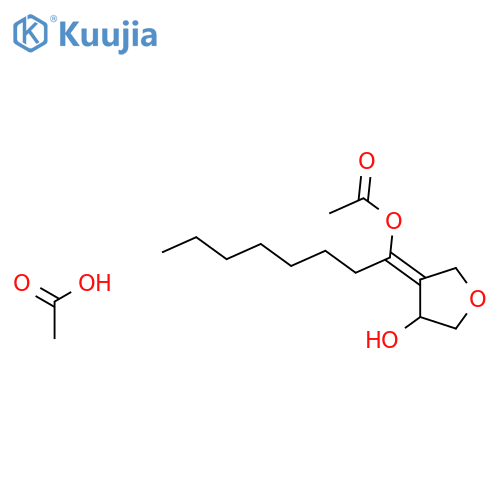3-Furanol, 4-[1-(acetyloxy)octylidene]tetrahydro-, acetate structure