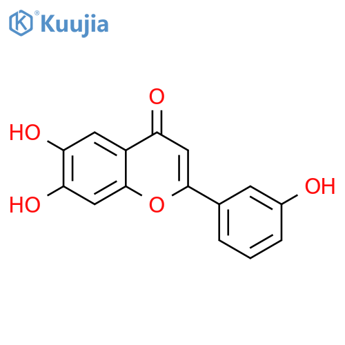 4H-1-Benzopyran-4-one, 6,7-dihydroxy-2-(3-hydroxyphenyl)- structure