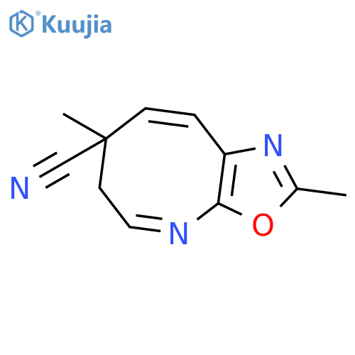 Oxazolo[5,4-b]azocine-7-carbonitrile, 6,7-dihydro-2,7-dimethyl- structure