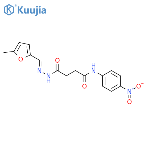 <br>4-{(2E)-2-[(5-methyl-2-furyl)methylene]hydrazino}-N-(4-nitrophenyl)-4-oxobu tanamide structure