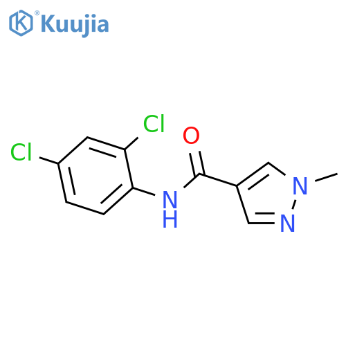 1-Methyl-1H-pyrazole-4-carboxylic acid (2,4-dichloro-phenyl)-amide structure