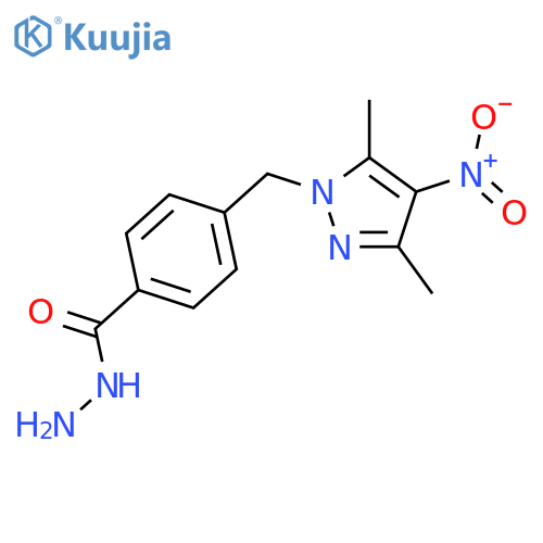 4-(3,5-dimethyl-4-nitro-1H-pyrazol-1-yl)methylbenzohydrazide structure