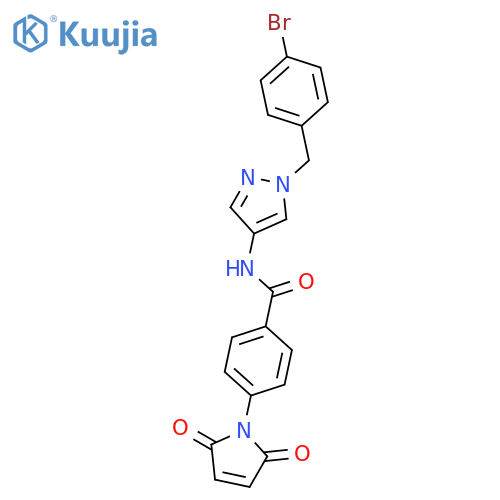 <br>N-[1-(4-Bromo-benzyl)-1H-pyrazol-4-yl]-4-(2,5-dioxo-2,5-dihydro-pyrrol-1-yl )-benzamide structure