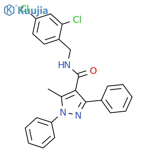 N-(2,4-dichlorobenzyl)-5-methyl-1,3-diphenyl-1H-pyrazole-4-carboxamide structure