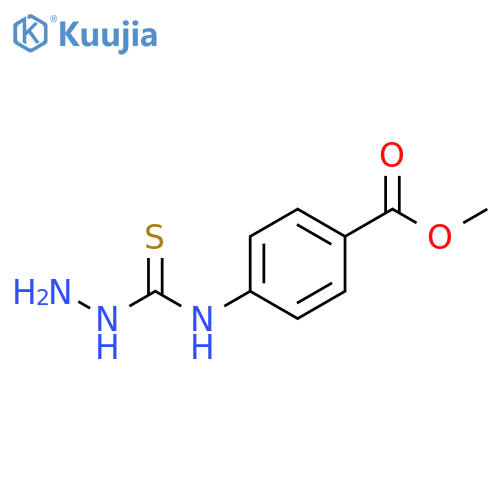 Benzoic acid, 4-[(hydrazinothioxomethyl)amino]-, methyl ester structure