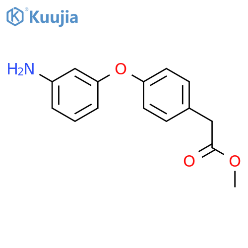 Benzeneacetic acid, 4-(3-aminophenoxy)-, methyl ester structure