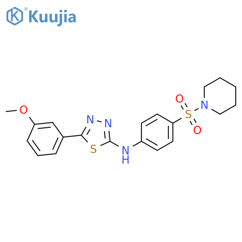 Piperidine,1-[[4-[[5-(3-methoxyphenyl)-1,3,4-thiadiazol-2-yl]amino]phenyl]sulfonyl]- structure