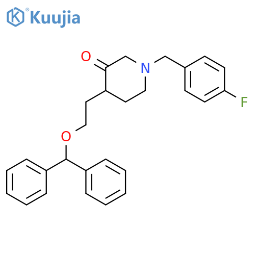 3-PIPERIDINONE, 4-[2-(DIPHENYLMETHOXY)ETHYL]-1-[(4-FLUOROPHENYL)METHYL]- structure