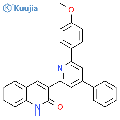 2(1H)-QUINOLINONE, 3-[6-(4-METHOXYPHENYL)-4-PHENYL-2-PYRIDINYL]- structure
