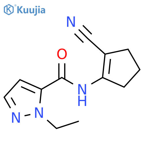 1H-Pyrazole-5-carboxamide,N-(2-cyano-1-cyclopenten-1-yl)-1-ethyl-(9CI) structure
