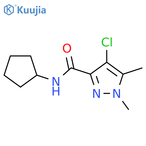4-Chloro-1,5-dimethyl-1H-pyrazole-3-carboxylic acid cyclopentylamide structure
