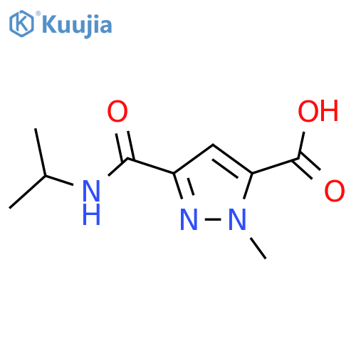 1-methyl-3-(propan-2-yl)carbamoyl-1H-pyrazole-5-carboxylic acid structure