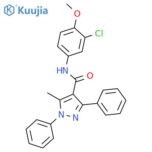 <br>5-Methyl-1,3-diphenyl-1H-pyrazole-4-carboxylic acid (3-chloro-4-methoxy-phe nyl)-amide structure