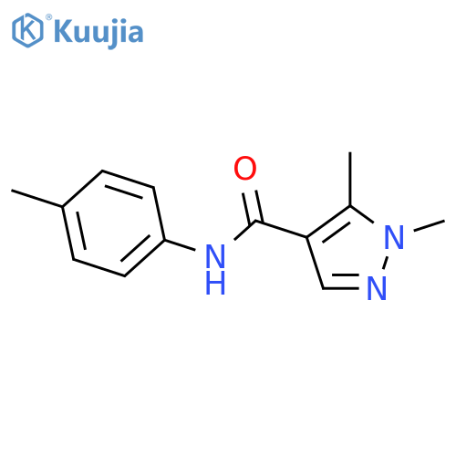 1,5-dimethyl-N-(4-methylphenyl)-1H-pyrazole-4-carboxamide structure