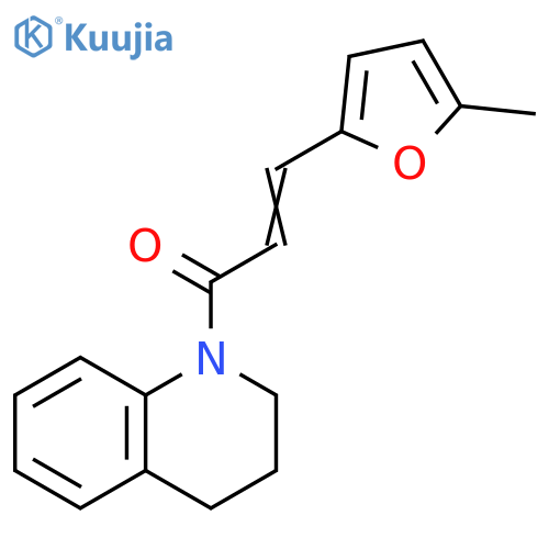 (2E)-3-(5-methylfuran-2-yl)-1-(1,2,3,4-tetrahydroquinolin-1-yl)prop-2-en-1-one structure