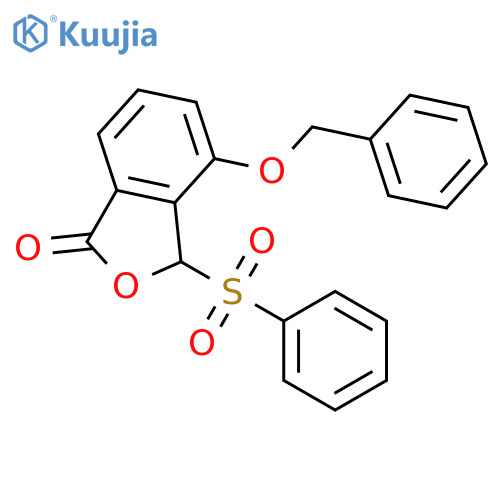 1(3H)-ISOBENZOFURANONE, 4-(PHENYLMETHOXY)-3-(PHENYLSULFONYL)- structure