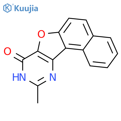 Naphtho[1',2':4,5]furo[3,2-d]pyrimidin-8(9H)-one, 10-methyl- structure