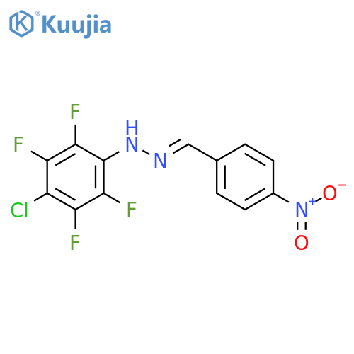 BENZALDEHYDE, 4-NITRO-, (4-CHLORO-2,3,5,6-TETRAFLUOROPHENYL)HYDRAZONE structure