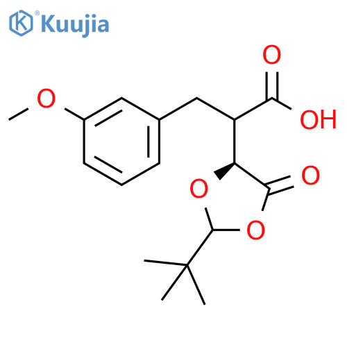 (4S)-2-(1,1-Dimethylethyl)-α-[(3-methoxyphenyl)methyl]-5-oxo-1,3-dioxolane-4-acetic acid structure