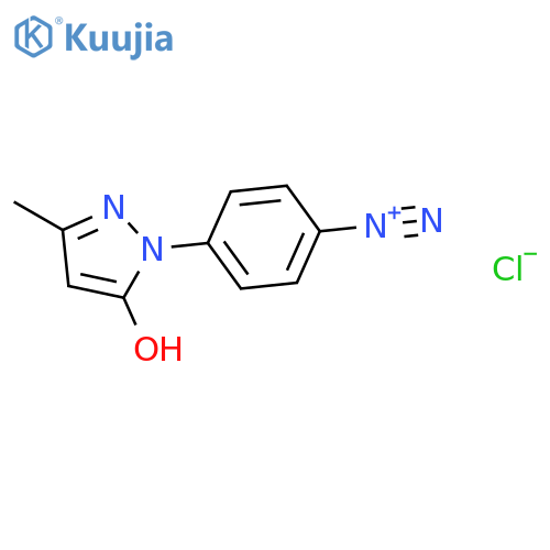 Benzenediazonium, 4-(5-hydroxy-3-methyl-1H-pyrazol-1-yl)-, chloride structure