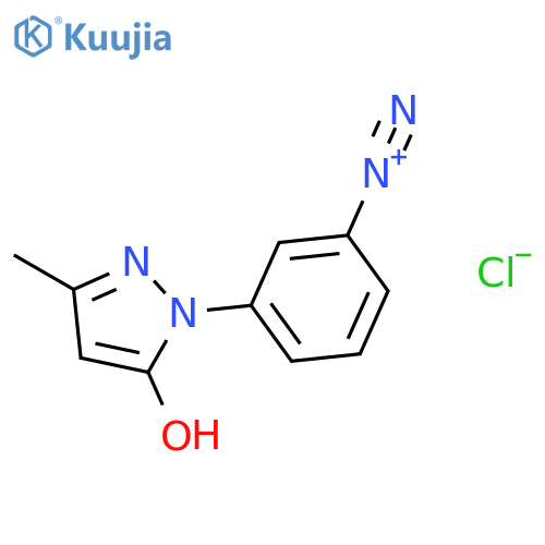 Benzenediazonium, 3-(5-hydroxy-3-methyl-1H-pyrazol-1-yl)-, chloride structure