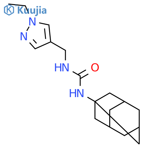 N-1-adamantyl-N'-[(1-ethyl-1H-pyrazol-4-yl)methyl]urea structure