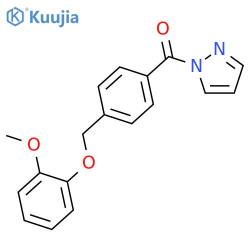 1-{4-[(2-methoxyphenoxy)methyl]benzoyl}-1H-pyrazole structure