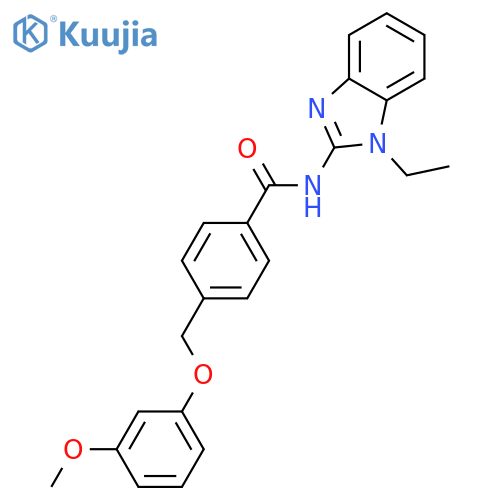N-(1-Ethyl-1H-benzoimidazol-2-yl)-4-(3-methoxy-phenoxymethyl)-benzamide structure
