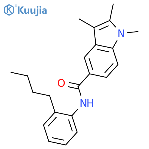 1,2,3-Trimethyl-1H-indole-5-carboxylic acid (2-butyl-phenyl)-amide structure